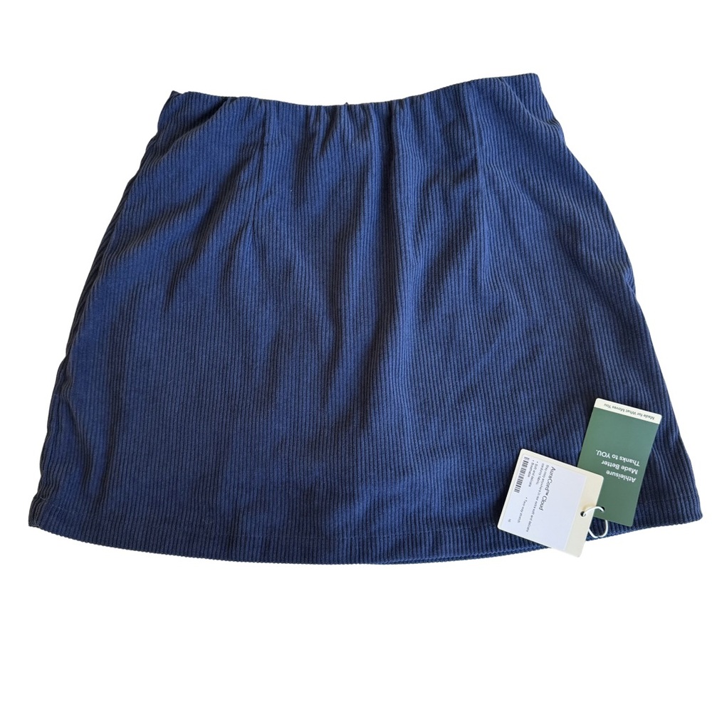 Halara AuraCord Cloud Corduroy Skort Skirt w/ Built-In Shorts Size S Navy NWT